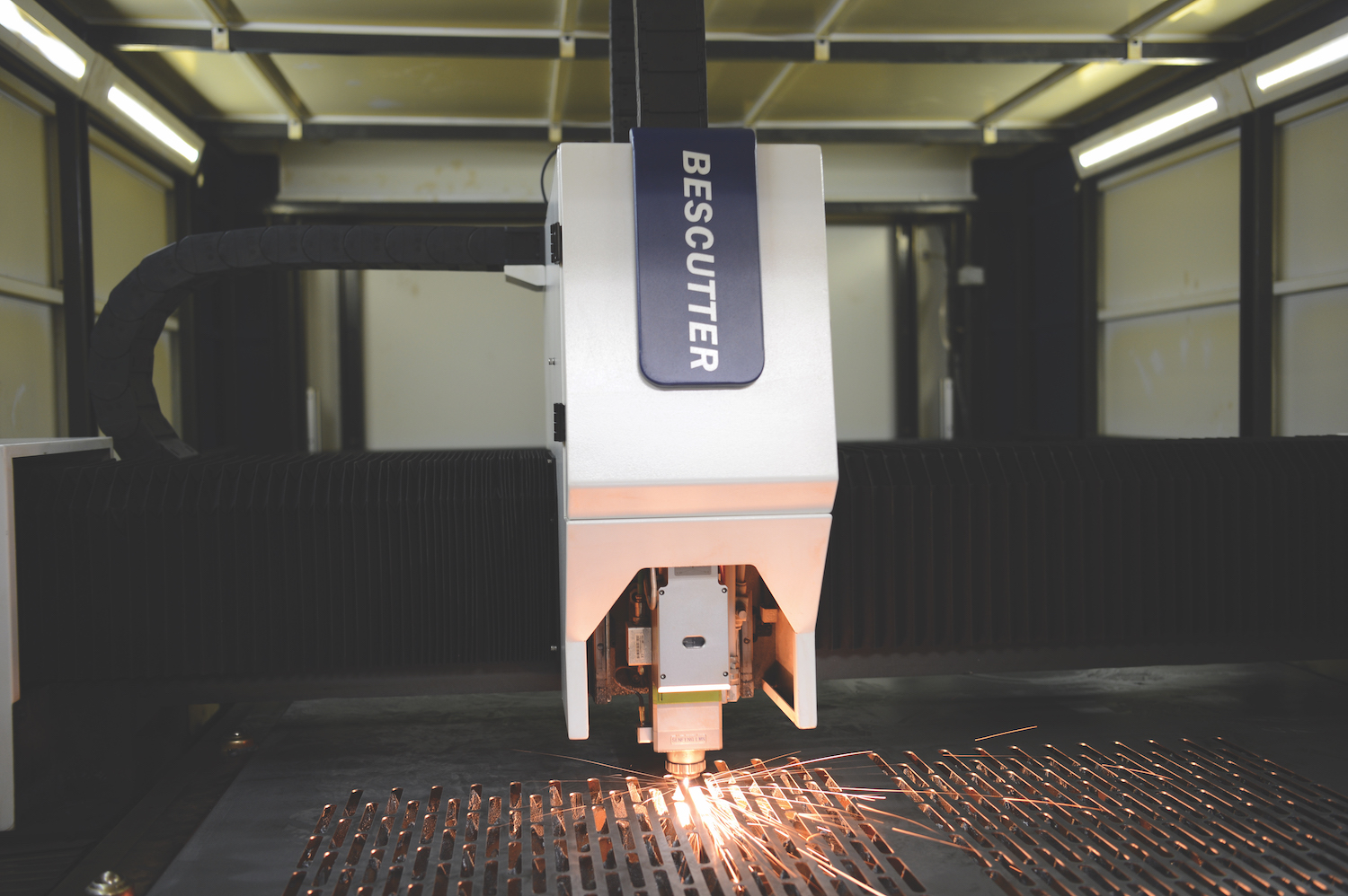 TAB Industries Laser Cutter Up Close with Sparks
