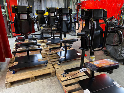 Police Innovations prisoner restraint chairs by TAB Industries ready for delivery from Pennsylvania