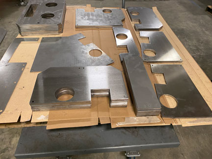 Laser cut parts at TAB Industries, PA