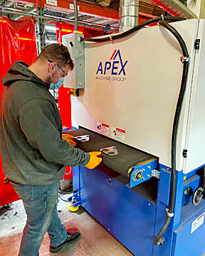 TAB Industries Installs EZ Sander Metal Finishing Machine