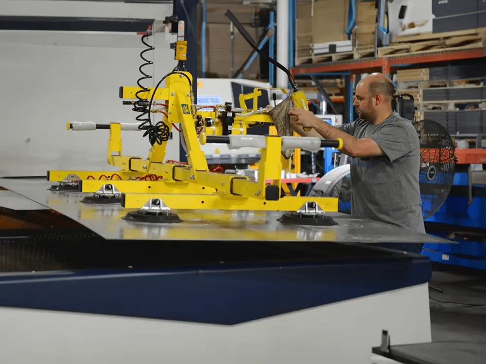 laser-cutting Andy Brizek using Laser Cutter at TAB Industries